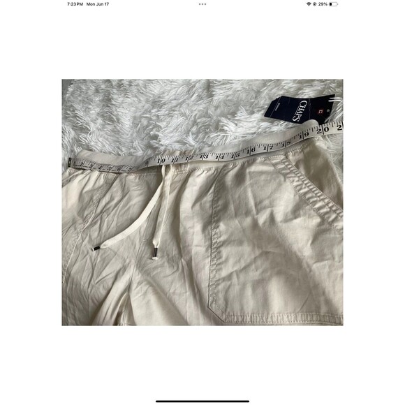 Chaps Women's Dream Lake Lightweight Elastic Waist Natural Cream Color Sz 1X NEW - Picture 8 of 8
